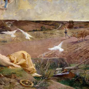 Luc Olivier Merson's Fortune Allegory Print (1901) Luc Olivier Merson's Fortune Allegory Print (1901)