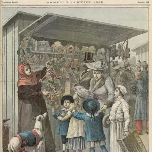 New Year's Day in Paris: A Colourful Print of Street Stalls New Year's Day in Paris: A Colourful Print of Street Stalls