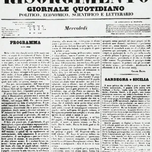 Print of First Issue Il Risorgimento Print of First Issue Il Risorgimento