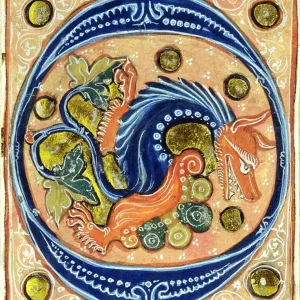 Historiated Initial O Print (14th century) Historiated Initial O Print (14th century)