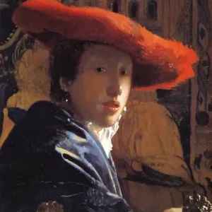 Mädchen mit roter Hut, um 1665 (Öl auf Panel) Mädchen mit roter Hut, um 1665 (Öl auf Panel)