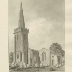 Rolleston Church Sepia Print, 1848 Rolleston Church Sepia Print, 1848