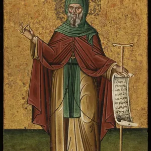 San Antonio, siglo XVII (tempera, oro, sobre madera). San Antonio, siglo XVII (tempera, oro, sobre madera).