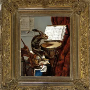 Monkey playing Robert the Devil'. Painting by ean Joseph (Jean-Joseph) Constant dit Benjamin Constant (Benjamin-Constant) (1845-1902). Mandatory mention: Collection fondation regards de Provence, Marseille Monkey playing Robert the Devil'. Painting by ean Joseph (Jean-Joseph) Constant dit Benjamin Constant (Benjamin-Constant) (1845-1902). Mandatory mention: Collection fondation regards de Provence, Marseille