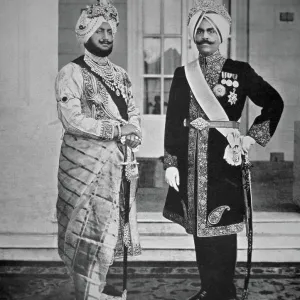 Two Sikh Princes of the Punjab, 20th July 1918 Print Two Sikh Princes of the Punjab, 20th July 1918 Print