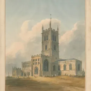 Wolverhampton - St. Peters Church, 1844 Watercolour Print Wolverhampton - St. Peters Church, 1844 Watercolour Print