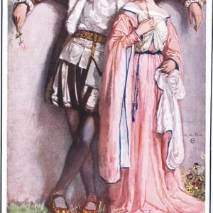 Beatrice and Benedick Print, 1920s Colour Lithograph Beatrice and Benedick Print, 1920s Colour Lithograph