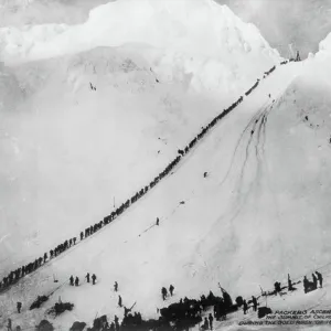 Summit of Chilkoot Pass, 1898 Print - Gold Rush Era Summit of Chilkoot Pass, 1898 Print - Gold Rush Era