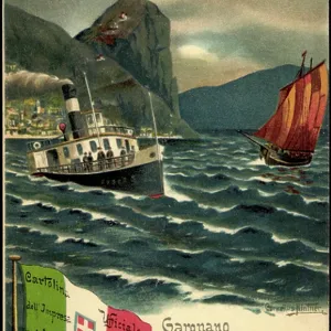 Steamer at Sea Print by C. Gargnano Steamer at Sea Print by C. Gargnano