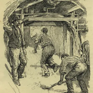 Compressed Air Labourers Print, 1890 Compressed Air Labourers Print, 1890