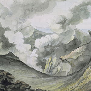 The Ascent of Vesuvius, 1785-91 (w / c over graphite on paper)