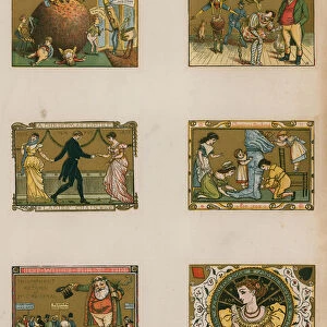 Assorted Victorian Christmas scenes (colour litho)