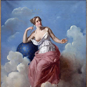 Astronomy. Painting by Francois Vincent Latil (1796-1890), Oil On Canvas, 1825