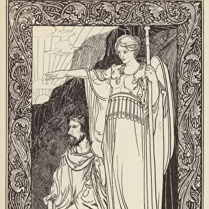 Athena appears to Odysseus (engraving)