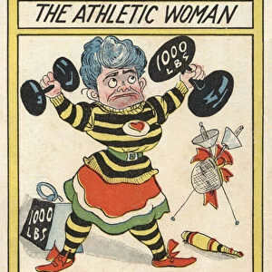 The athletic woman (colour litho)