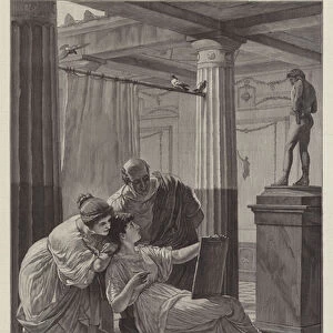 In the Atrium (Hall of a Roman House) (engraving)