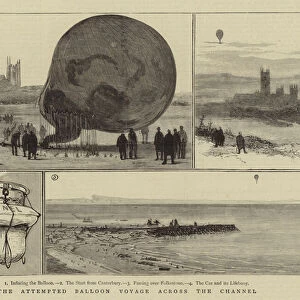 The Attempted Balloon Voyage across the Channel (engraving)