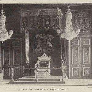 The Audience Chamber, Windsor Castle (b / w photo)