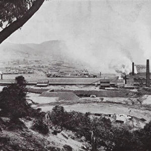 Australia: Cobar Copper Works, Lithgow Valley, New South Wales (b / w photo)