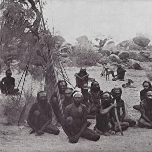 Australia: A Tribe of Aboriginals in the Interior South Australia (b / w photo)