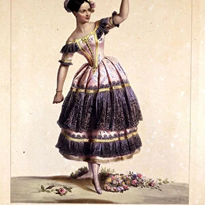 Austrian dancer Fanny Elssler (1810-1884) in the ballet "The lame devil"