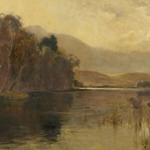 Autumn, Loch Meikle, Inverness-shire (oil on canvas)