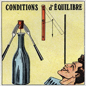 Balance of solids: equilibrium conditions. Experience with a bottle
