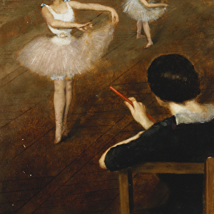 The Ballet Lesson, (oil on board)
