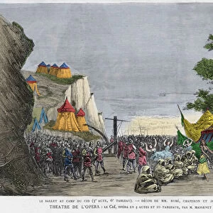 Ballet scene at the military camp of the Cid Illustration of "Le Cid"