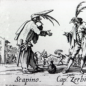 Balli de Sfessania, c. 1622 (engraving) (b / w photo)
