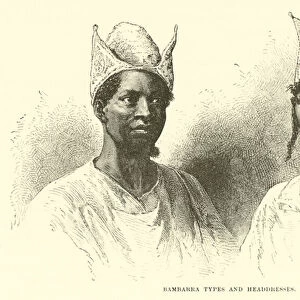 Bambarra Types and Headdresses (engraving)