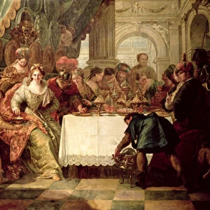 The Banquet of Cleopatra (oil on canvas)