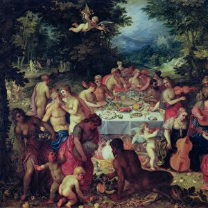 The Banquet of the Gods (oil on canvas)