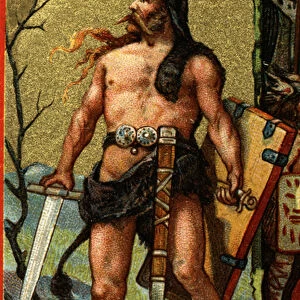 Barbarians: portrait of Boduognat, (Boduognatus) leader of the nervians who met the army