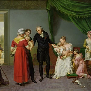 Baron Jean Louis Alibert (1768-1837) performing the vaccination against smallpox