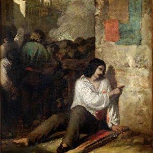 The Barricade in 1848 or, The Injured Insurgent, 1848-52 (oil on canvas)