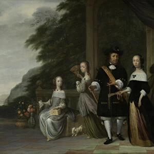 Batavian VOC chief merchant Pieter Cnoll and his family, 1665 (oil on canvas)