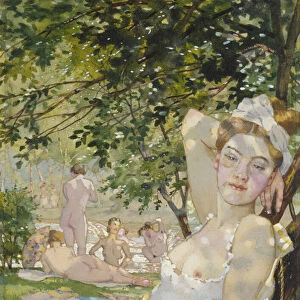 Bathers in the Sun, 1930 (watercolour and bodycolour on paper)