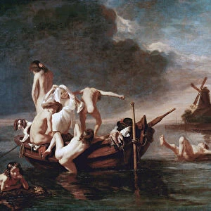 Bathing (oil on canvas, 1655-1660)
