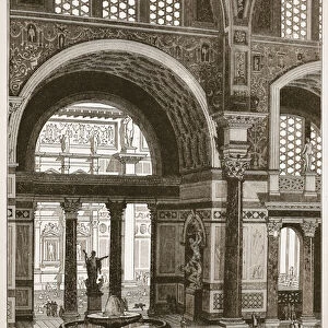 Baths of Caracalla (restored) (litho)