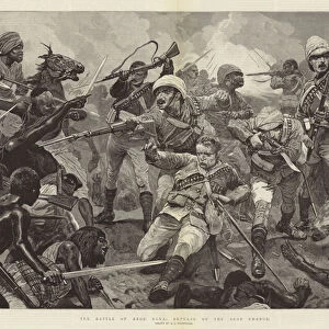 The Battle of Abou Klea, Repulse of the Arab Charge (engraving)