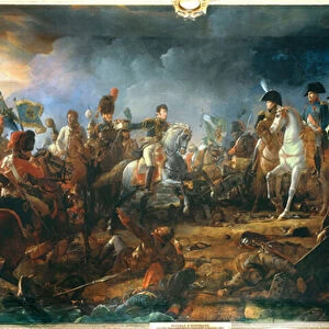 The Battle of Austerlitz on 2 / 12 / 1805: General Rapp presents the flags taken from