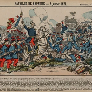 Battle of Bapaume, Franco-Prussian War, 3 January 1871 (coloured engraving)