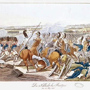 The Battle of Bautzen, 20th May 1813 (coloured engraving)