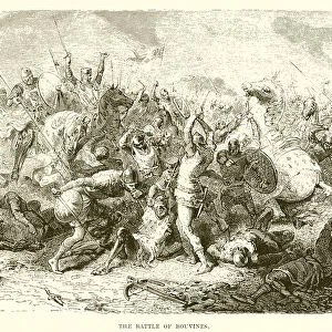 The battle of Bouvines (engraving)