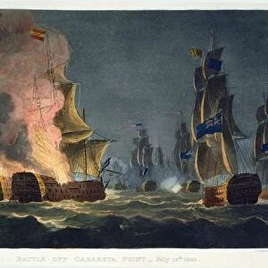 The Battle of Cabareta Point, July 12th 1801, engraved by Thomas Sutherland for J