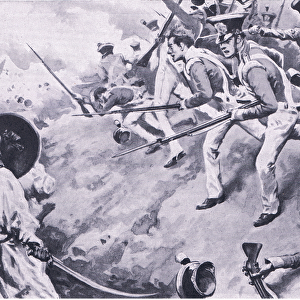 The Battle of Dubba, 24th March 1843, illustration from