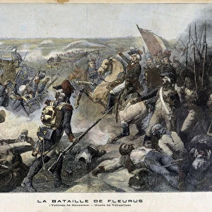 The Battle of Fleurus (Belgium 1794) according to the painting of Mauzaisse