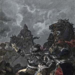 Battle of Lutzen (1813) during the Thirty Years War - Death of Gustavus II Adolphus