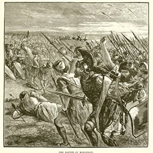 The battle of Marathon (engraving)